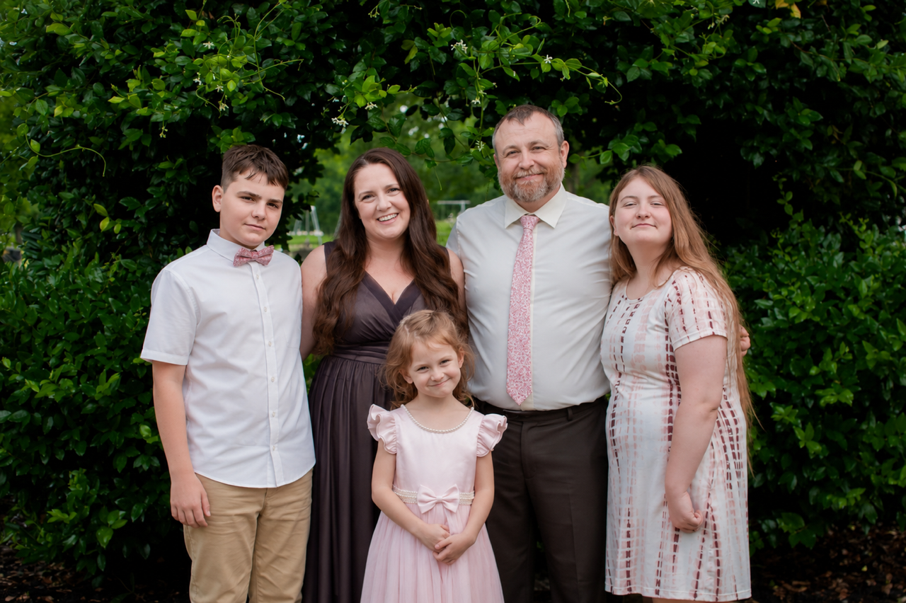 Christine with her family